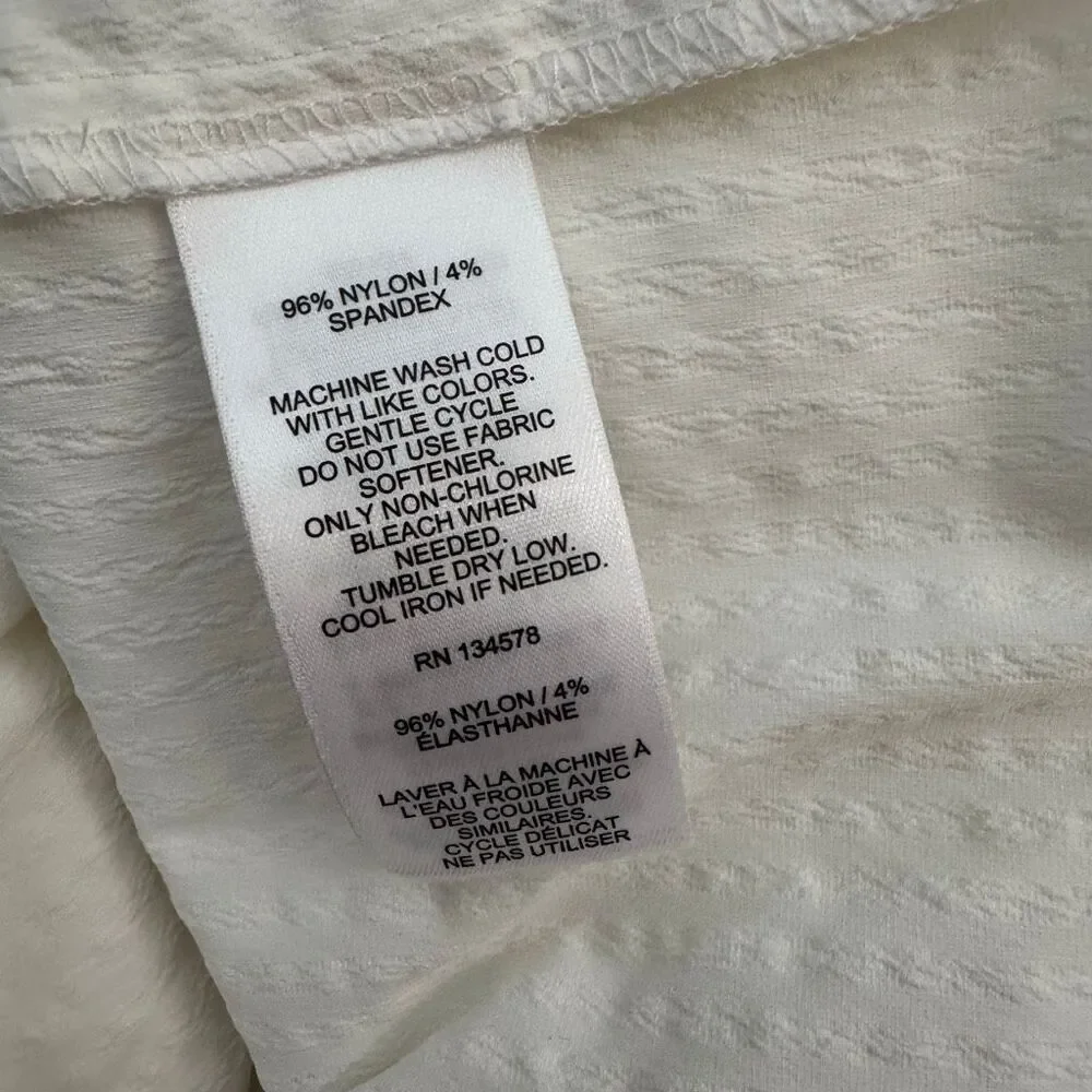 Vineyard Vines Girls White Harbor Seersucker Dress Swim Cover Up L